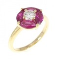 K18YG ルビー リング 1.18CT