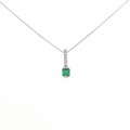 K18WG エメラルド ネックレス 0.26CT