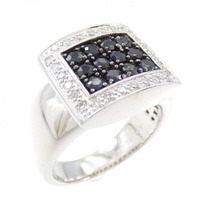 K18WG/K18BG サファイヤ リング 0.81CT