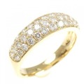 K18YG パヴェ ダイヤモンド リング 1.00CT