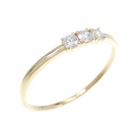 【リメイク】K18YG スリーストーン ダイヤモンド リング 0.15CT