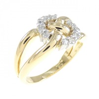 K18YG/PT ダイヤモンド リング 0.25CT