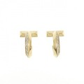 ティファニー T ワン フープ ピアス 0.40CT