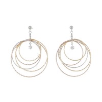 【新品】K18スリーカラー ダイヤモンド ピアス 0.165CT