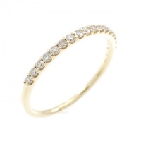 K10YG ハーフエタニティ ダイヤモンド リング 0.15CT