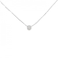 K18WG ダイヤモンド ネックレス 0.09CT
