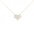 K18YG ハート ダイヤモンド ネックレス 1.00CT