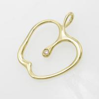 K18YG アップル ダイヤモンドペンダント