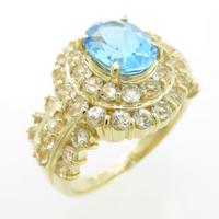 K18YG ブルートパーズリング30％引き