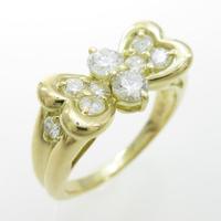 K18YG バタフライ ダイヤモンドリング