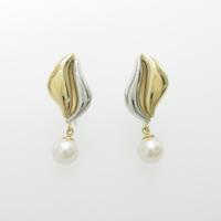 K18YG／PT アコヤパールイヤリング20％引き