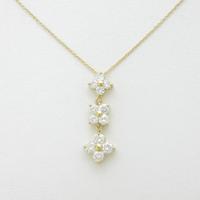 【リメイク】K18YG フラワー ダイヤモンドネックレス