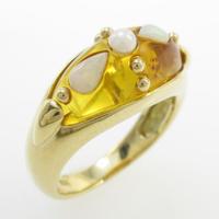 K18YG カラーストーンリング