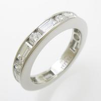 ハリーウィンストン ラウンド＆バゲット チャネルセット リング