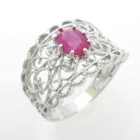 K18WG ルビーリング