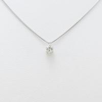 【リメイク】K18WG ソリティア ダイヤモンドネックレス10％引き