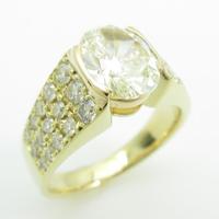 K18YG ダイヤモンドリング 1．507ct・M・SI1・オーバルカット10％引き