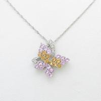 K18WG ピンクサファイヤネックレス20％引き