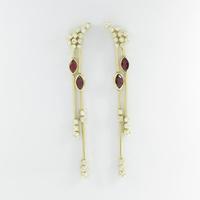 K18YG ルビーピアス