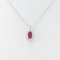 K18WG ルビーネックレス