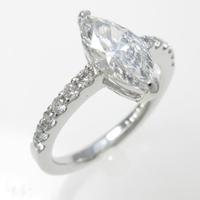 【リメイク】プラチナダイヤモンドリング 1．004ct・E・VS2・マーキスカット