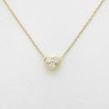 K18YG ハート ダイヤモンドネックレス