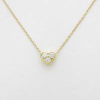 K18YG ハート ダイヤモンドネックレス