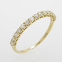 【リメイク】K18YG ハーフエタニティ ダイヤモンドリング