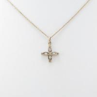 K18PG フラワー ダイヤモンドネックレス30％引き