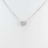 K18WG ハート ダイヤモンドネックレス20％引き