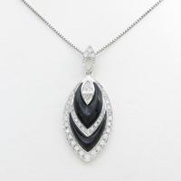 K18WG／PT オニキスネックレス10％引き
