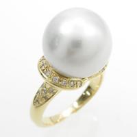 K18YG シロチョウパールリング