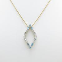 K18YG／K18WG カラーストーンネックレス30％引き