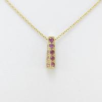 750YG ガーネットネックレス