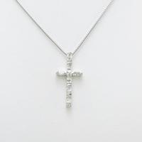 K18WG クロス ダイヤモンドネックレス10％引き