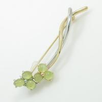 K18YG／PT クリソベリルキャッツアイブローチ30％引き