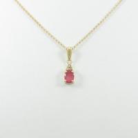 K18YG ルビーネックレス