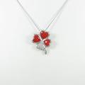 K18WG クローバー サンゴネックレス30％引き