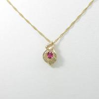 K18YG ルビーネックレス