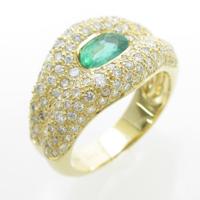K18YG エメラルドリング