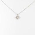 4゜C フラワー ダイヤモンドネックレス