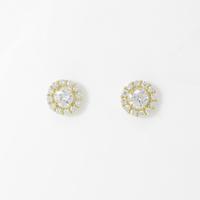 【新品】K18YG ダイヤモンドピアス 0．213ct・0．210ct・F・SI2・GOOD