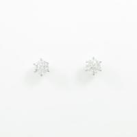 【リメイク】ST／プラチナダイヤモンドピアス 0．322ct・0．344ct・F・SI1?2・EX30％引き