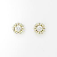 【新品】K18YG ダイヤモンドピアス 0．194ct・0．188ct・F・SI2・EXT