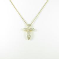 K18YG クロス ダイヤモンドネックレス10％引き