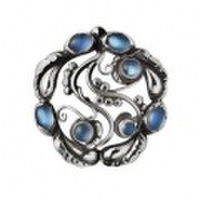 3531541 Moonlight　Blossom　ブローチ＆ブルームーンストーン／Georg　Jensen