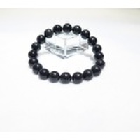 AB1531　【限定入荷】　サヌカイト（讃岐岩）　１０ｍｍ（２０粒）　ブレスレット