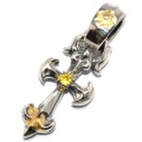 BWL(ビルウォールレザー) Large Salor Cross w/Yellow CZ ラージセーラークロス　カスタムペンダント