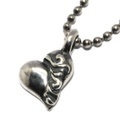 BWL(ビルウォールレザー)　 Gothic heart charm w/Ball Chain ゴシックハートチャーム　CB103