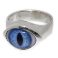 CRAZY PIG DESIGNS(クレイジーピッグ)　スモールラウンドアイリング(ブルー/キャッツアイ)　Small round eye #538